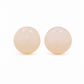 Cream Round Earrings