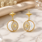 Moon & Star Pearl Earrings