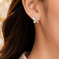 Elegant Rose Gold Mother of Pearl & CZ Butterfly Stud Earrings
