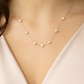 Gold Plated Pearl Chain Necklace for Women – Elegant Minimal Jewelry