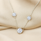 Triple Zircon Necklace for Women 925 Silver Finish Elegant Minimal Daily Wear Chain