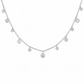 925 Silver Dangling Bezel CZ Pendant Necklace for Women – Minimal Layered Chain Design