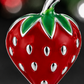 Red Green Strawberry Earrings