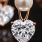 Pearl & Heart-Cut Earrings