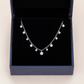925 Silver Dangling Bezel CZ Pendant Necklace for Women – Minimal Layered Chain Design