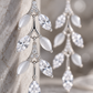 Marquise White Leaf  Drop Earrings