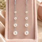 Graduated Pearl Chain Drop Earrings