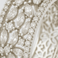 Floral Eternity Band Zircon Ring for Women 925 Silver Finish Elegant Wide Design Wedding and Party Wear Ring