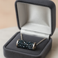 925 Silver Black Crystal Bar Pendant Necklace for Women – Elegant Tube Design with Sparkling Stones