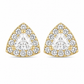 Triangle Halo Earrings