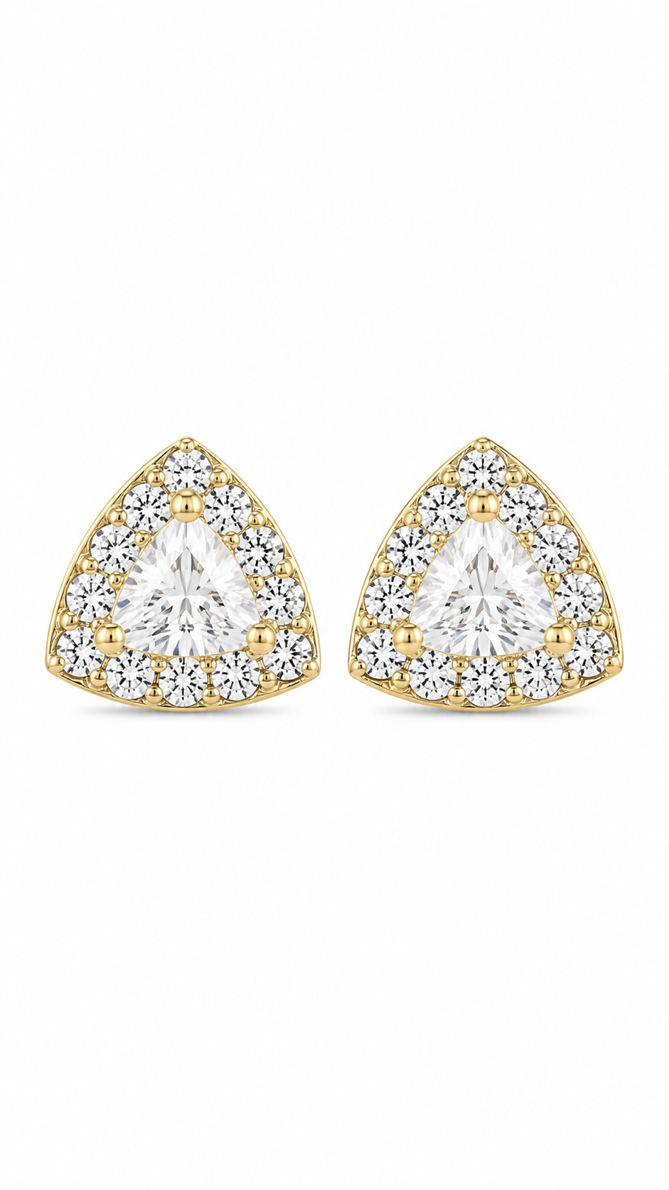 Triangle Halo Earrings