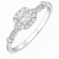 Elegant 925 Silver Square Halo Zircon Ring for Women – Classic Engagement & Party Wear Finger Ring