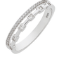 Stylish 925 Silver Dual Line Zircon Ring for Women – Elegant Geometric Finger Ring for Party & Daily Wear
