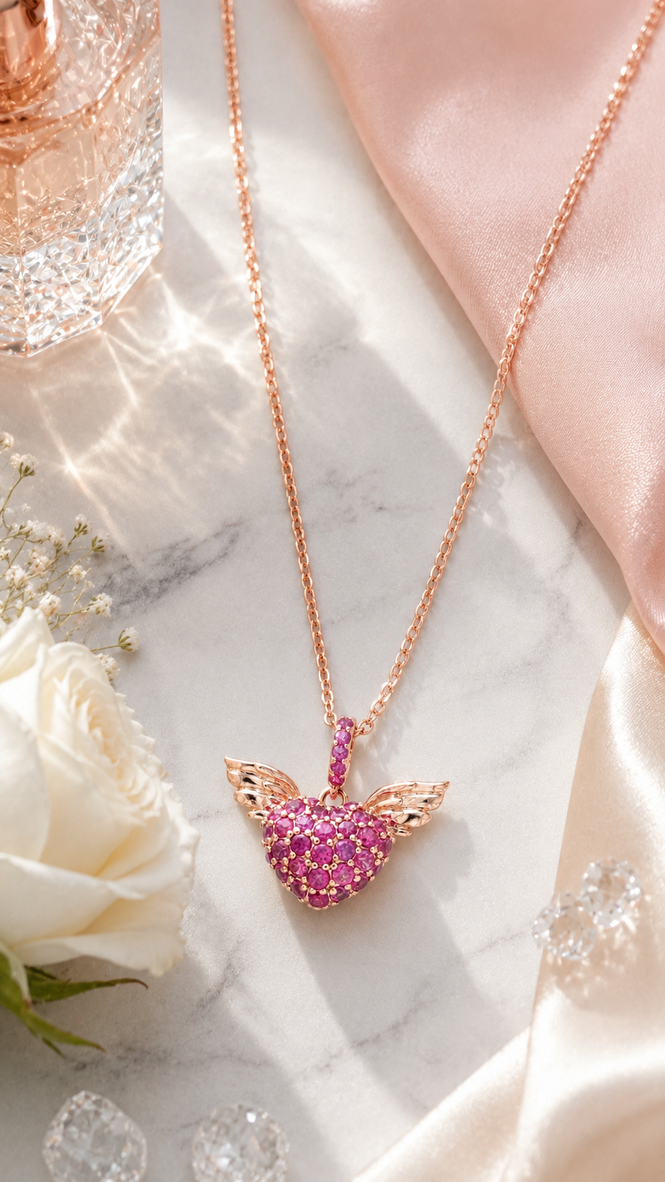 Angel Heart Pendant Necklace