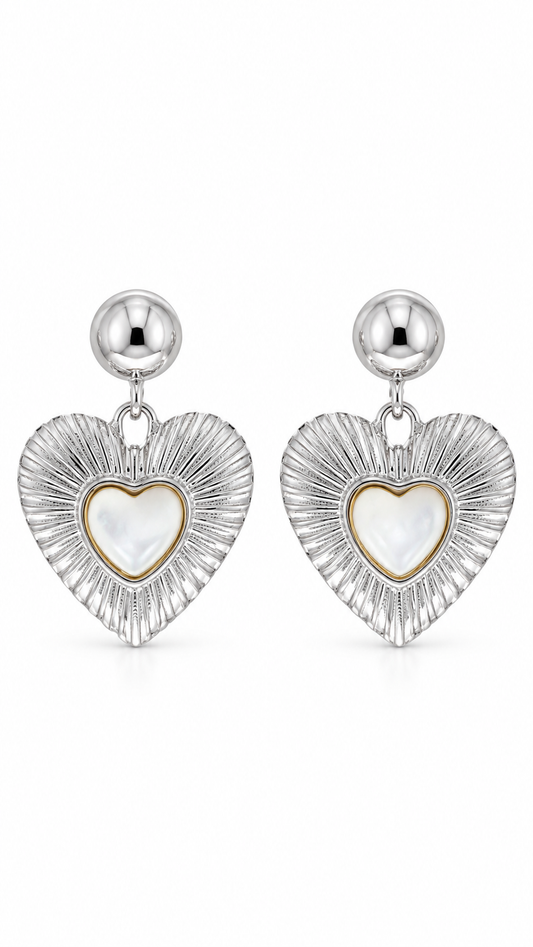Silver Heart Earrings