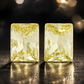 Yellow Rectangle Crystal Earrings