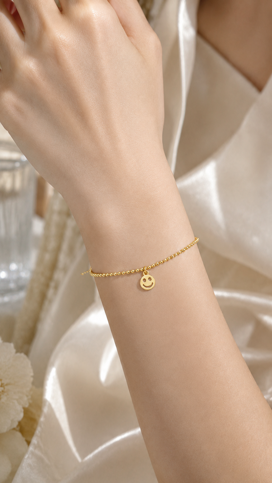 Smiley Face Chain Bracelet