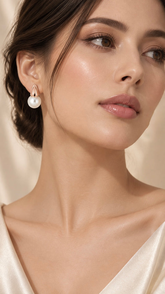 Fluted Cap Classic Earrings