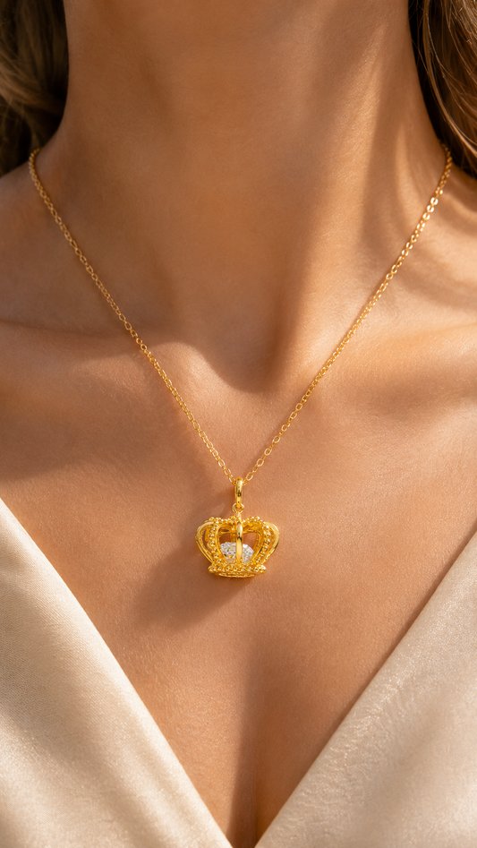 Royal Crown Pendant Necklace