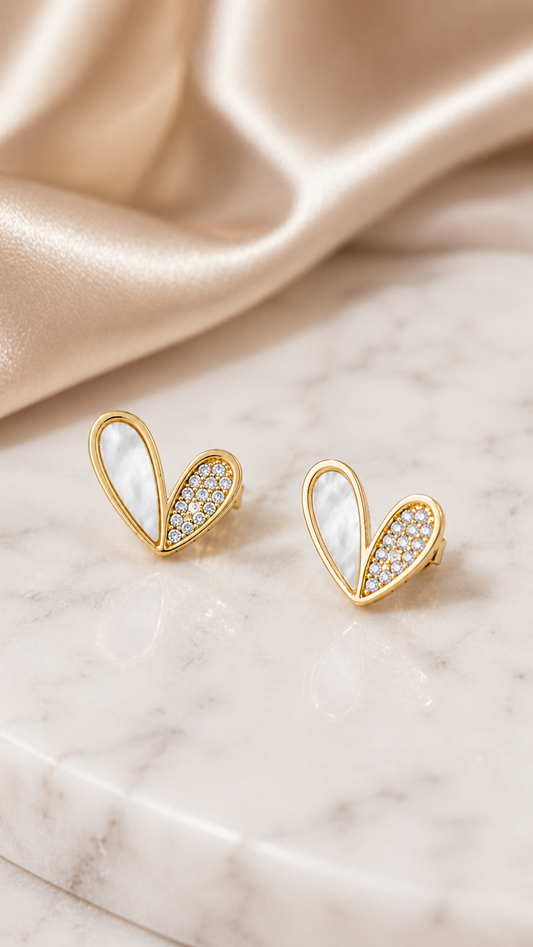 Gold Pearl Earrings