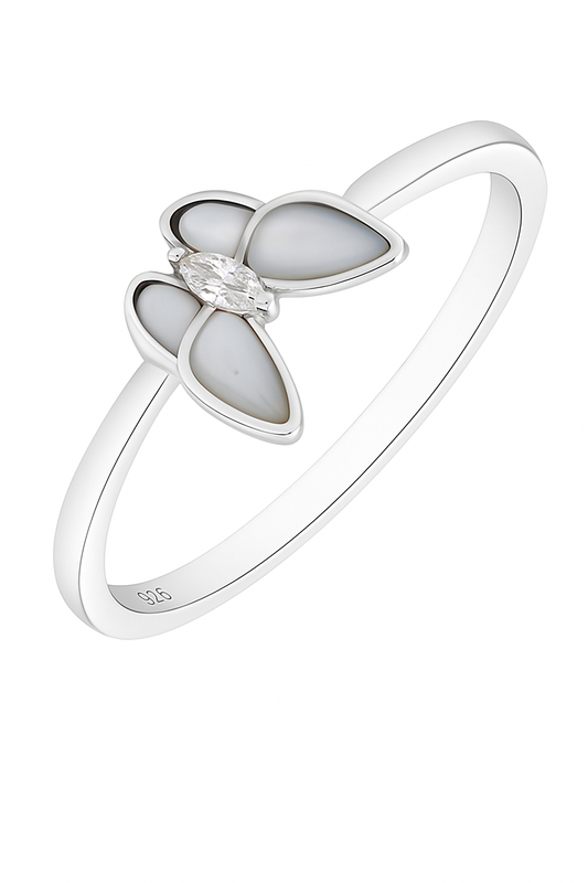 Charming 925 Silver Butterfly Design Ring for Women – Elegant Minimal Finger Ring for Daily & Party Wear