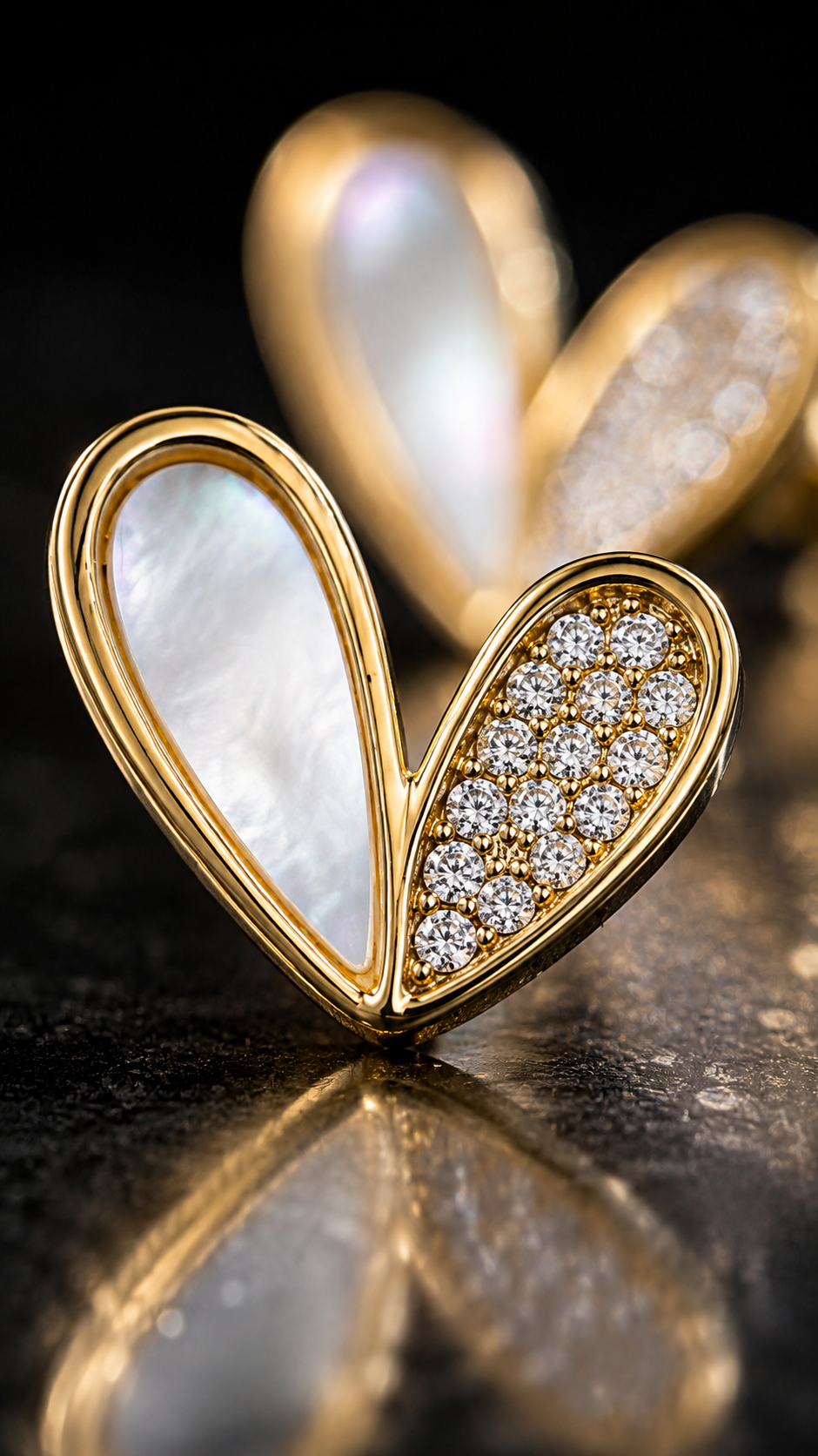 Gold Pearl Earrings