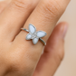 Charming 925 Silver Butterfly Design Ring for Women – Elegant Minimal Finger Ring for Daily & Party Wear