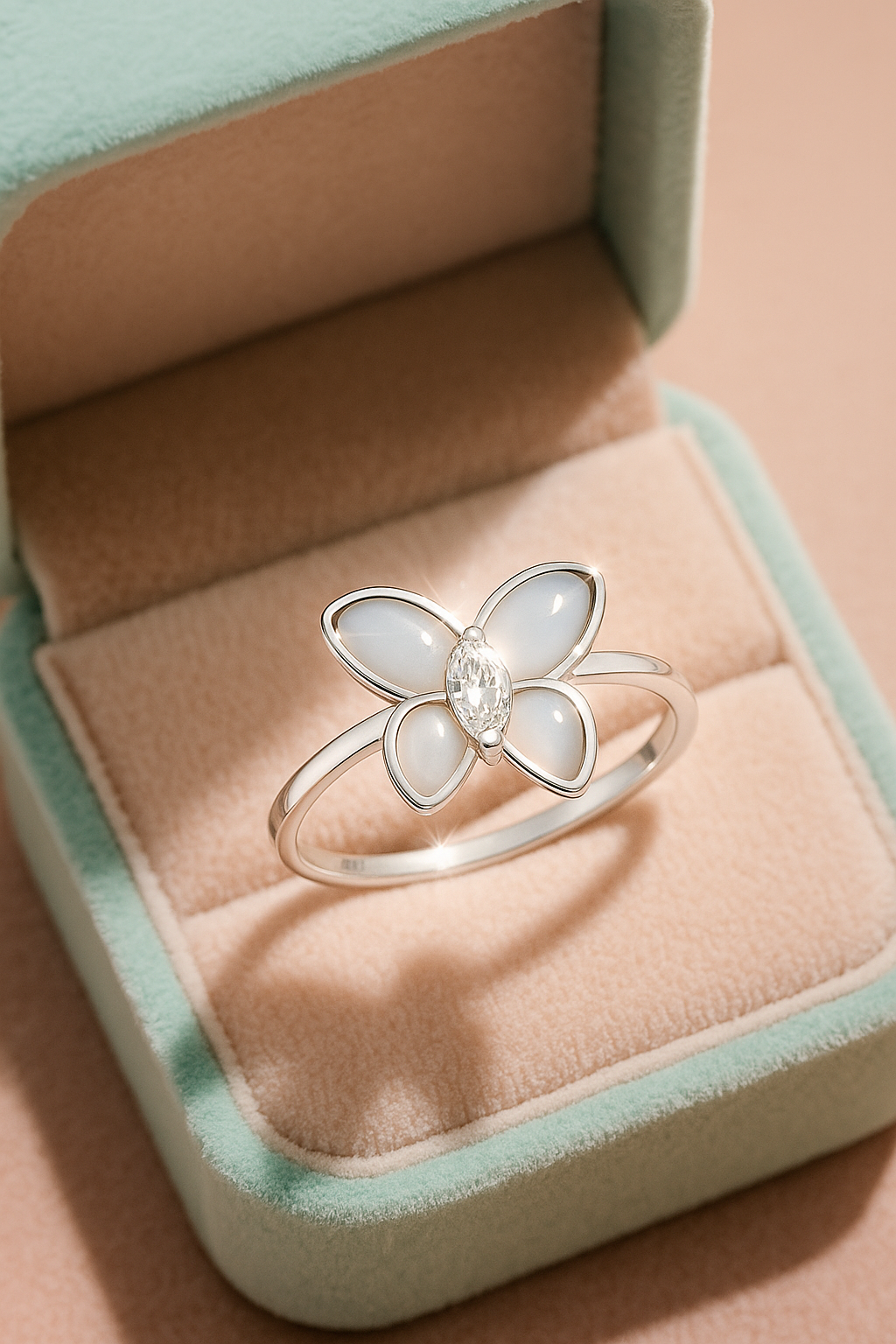 Charming 925 Silver Butterfly Design Ring for Women – Elegant Minimal Finger Ring for Daily & Party Wear