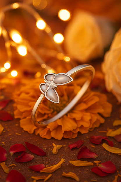 Charming 925 Silver Butterfly Design Ring for Women – Elegant Minimal Finger Ring for Daily & Party Wear