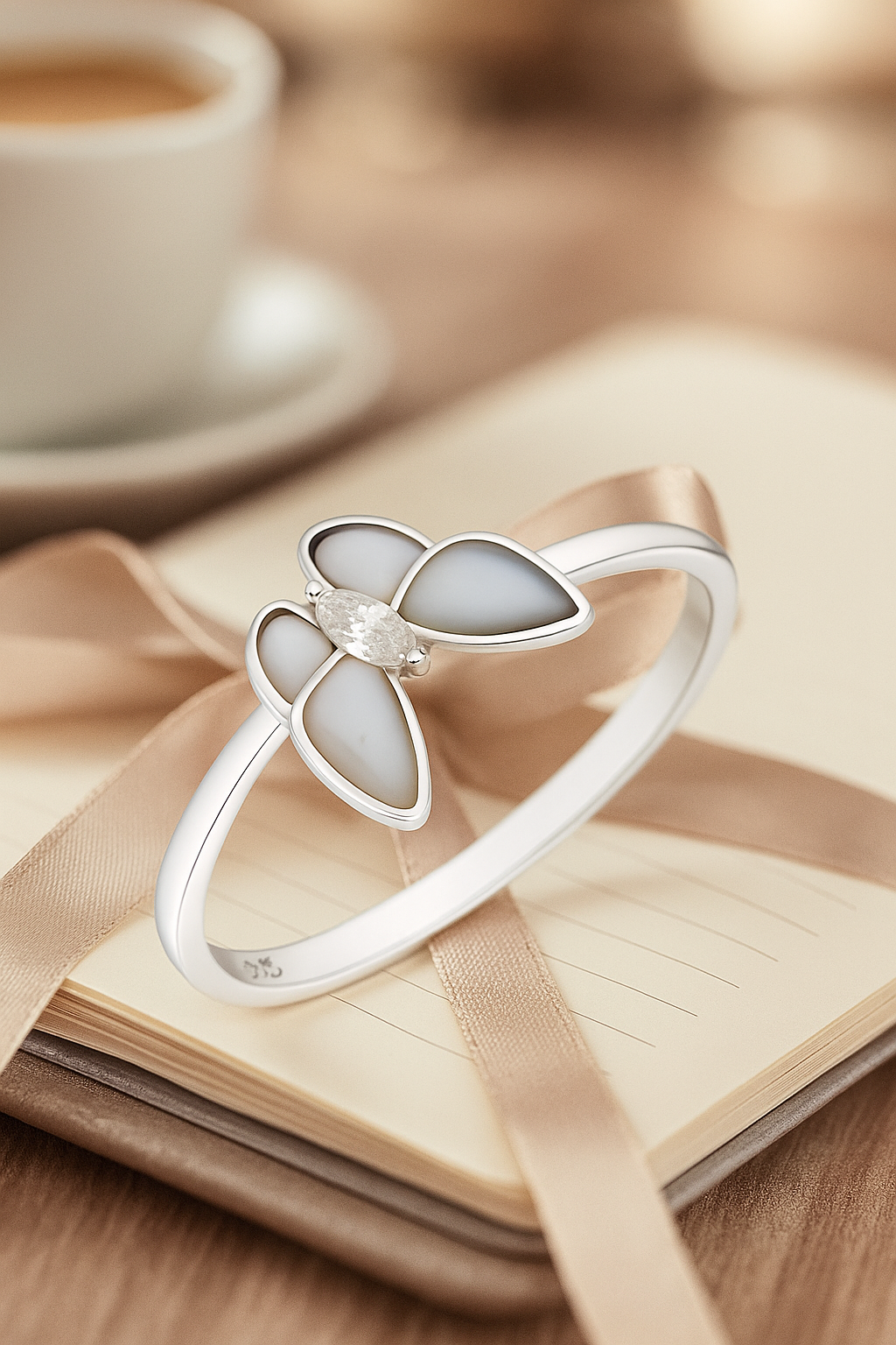 Charming 925 Silver Butterfly Design Ring for Women – Elegant Minimal Finger Ring for Daily & Party Wear