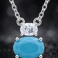 Silver Aqua Stone Pendant