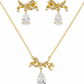 Dragonfly Pear Necklace & Earrings Set