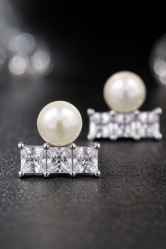 Silver Pearl Earrings