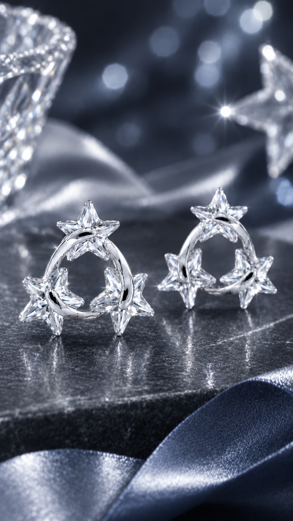 Triple Star Earrings