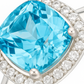 Elegant 925 Silver Blue Zircon Halo Ring for Women – Stylish Cushion Cut Finger Ring for Party & Daily Wear