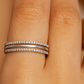 Elegant 925 Silver Double Line Zircon Band Ring for Women – Classic Everyday & Party Wear Finger Ring