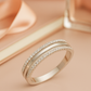 Elegant 925 Silver Double Line Zircon Band Ring for Women – Classic Everyday & Party Wear Finger Ring