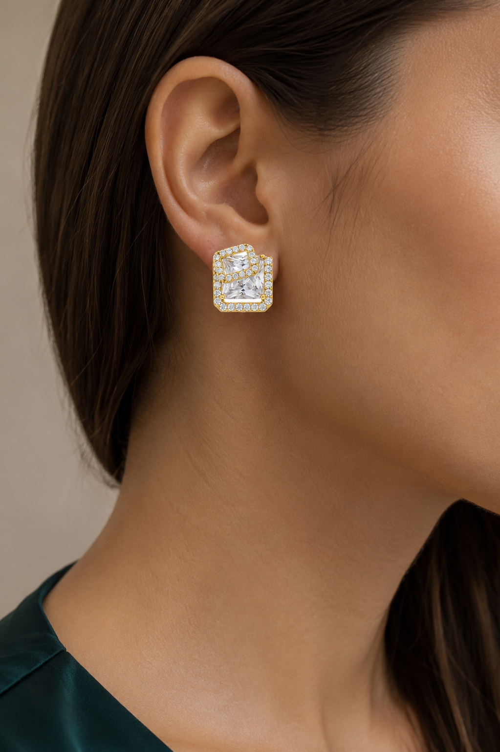 Geometric Square Earrings