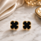 Gold-Tone Black Red green Earrings
