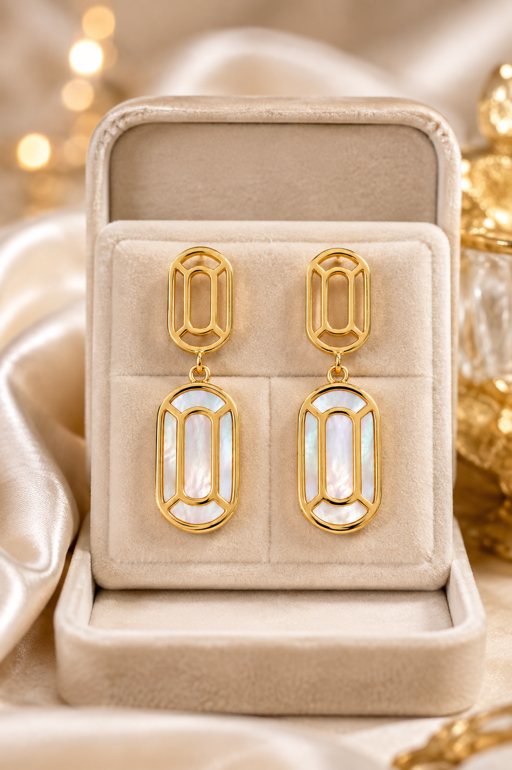Gold-Tone Pearl Earrings