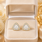 Triangle Halo Earrings