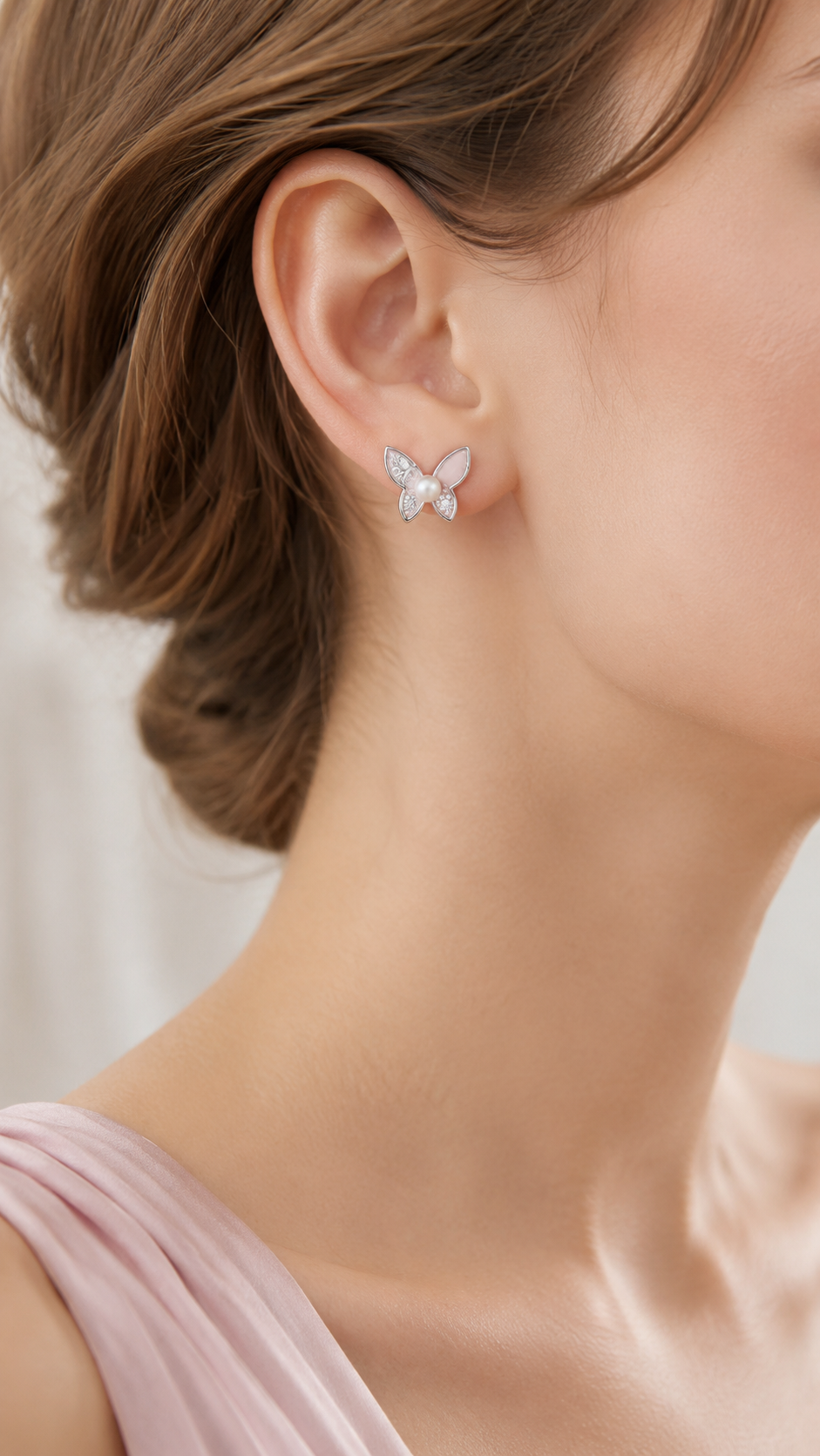Black & White Butterfly Earrings