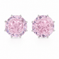 Pink Solitaire Earrings
