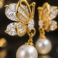 Butterfly Pearl Earrings