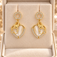 Gold Heart Teddy Earrings