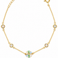 Multicolor Opal Flower Station Chain Bracelet