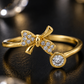 Gold Bow Open Ring