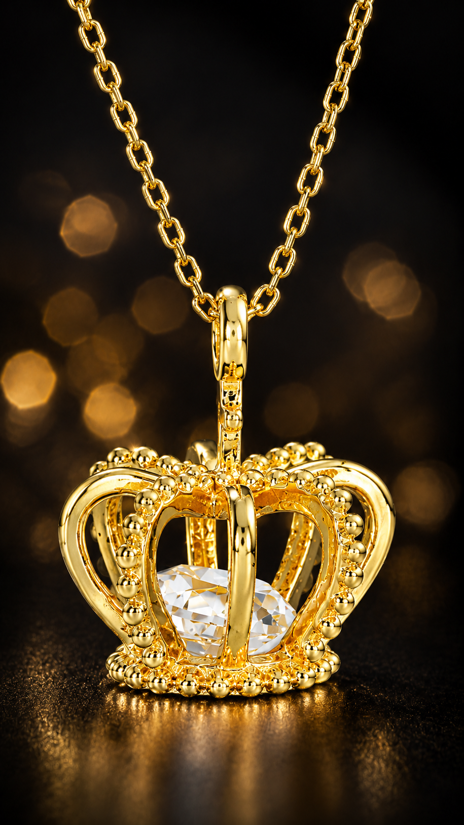 Royal Crown Pendant Necklace