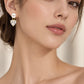 Pearl & Heart-Cut Earrings