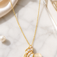 Golden Butterfly Gem Necklace